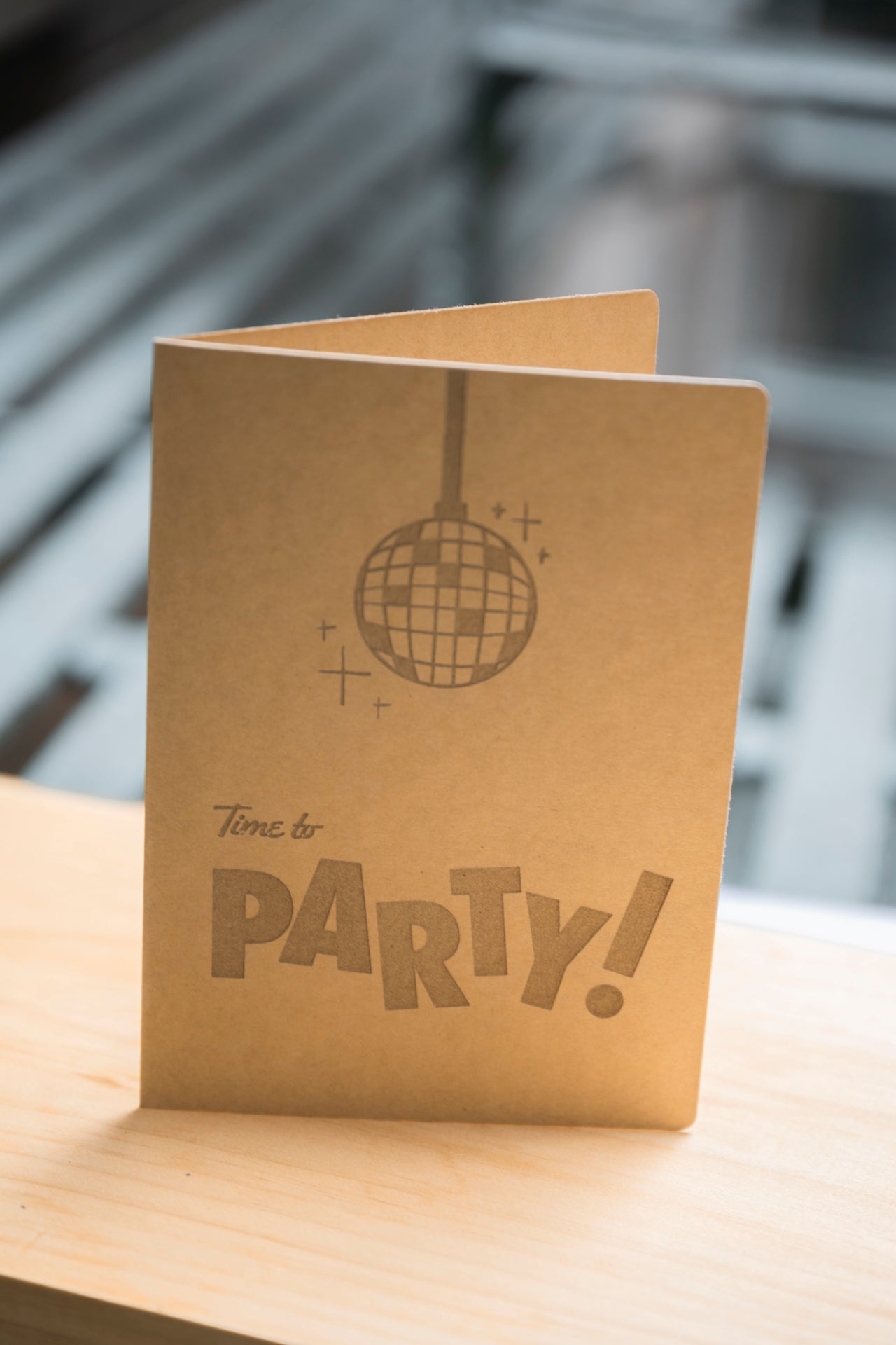 Disco ball greeting card.