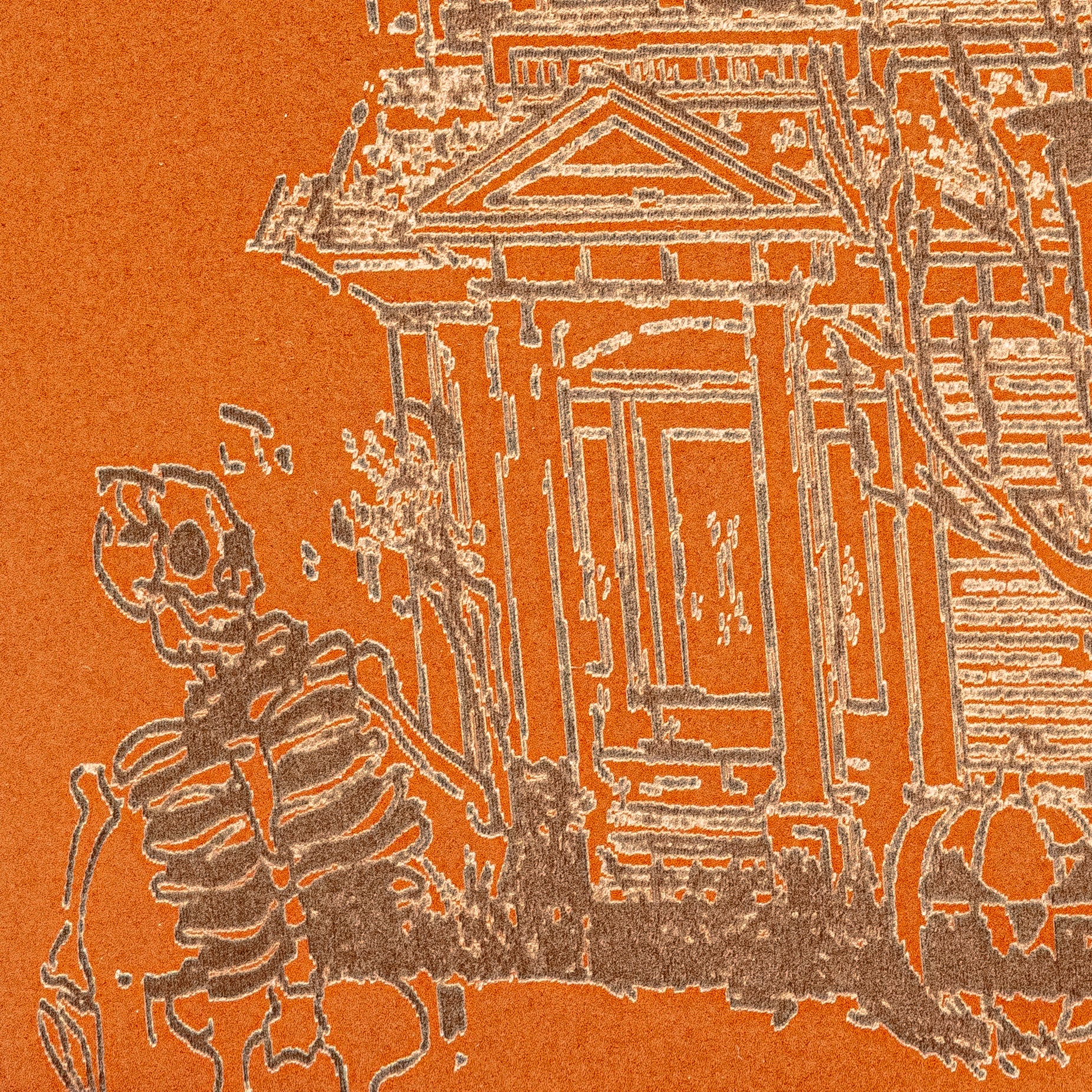 skeleton holiday card